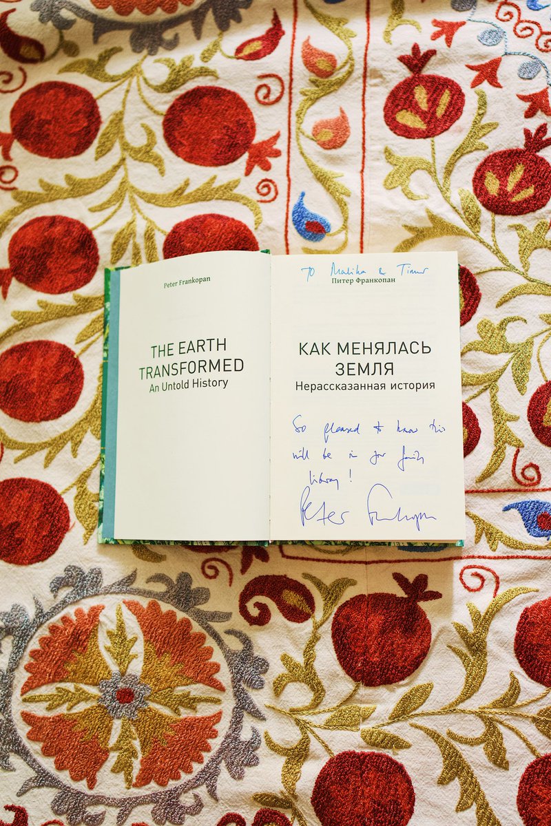 Great addition to the family library

🙏🏽 <a href="/peterfrankopan/">Peter Frankopan</a> <a href="/capsunlock_org/">Central Asian Policy Studies</a> x @steppeworld

#QazaqElinePlus1Kitap 
#TheEarthTransformed
#SpaceAndTools