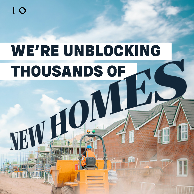 10DowningStreet's tweet photo. Our New Homes Accelerator will help:
✅ Deliver thousands of homes stuck in the planning system
✅ Build on plans to deliver 1.5 million homes
✅ End the housing crisis and drive growth