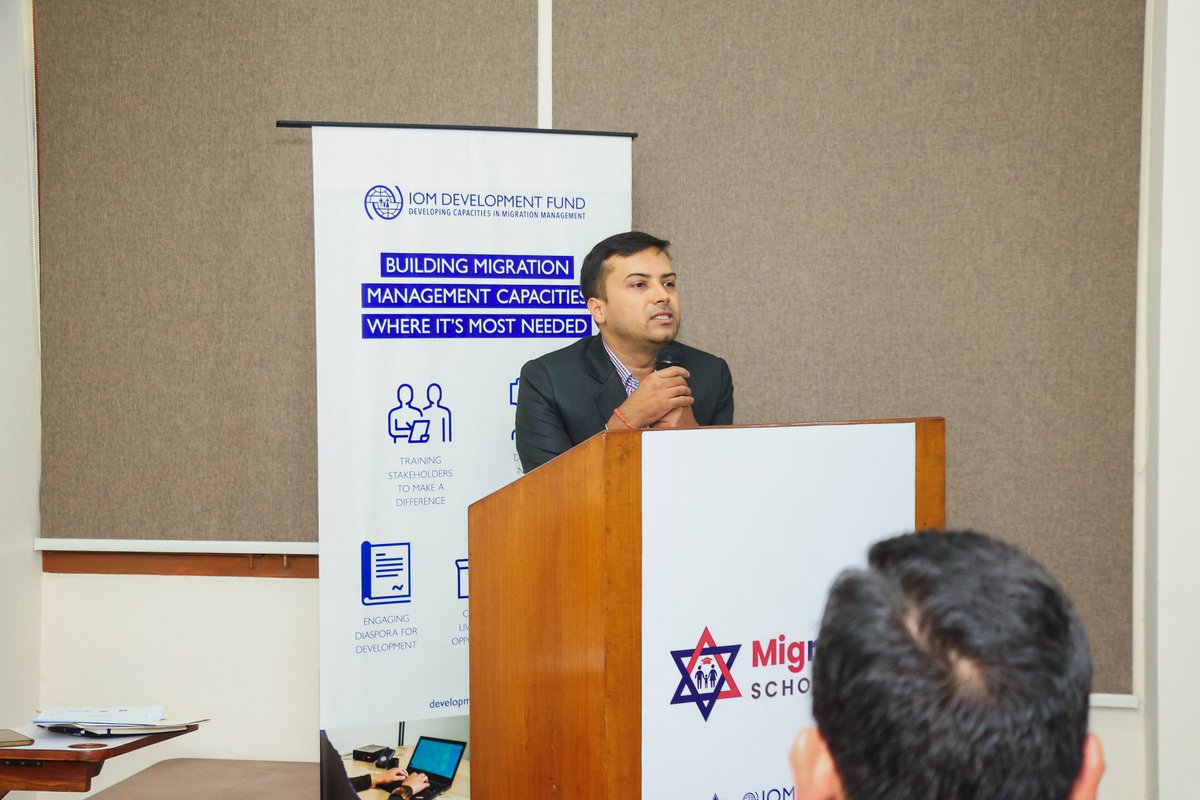 IOMnepal's tweet photo. Third Edition of Migration School kicked off on 28 August &amp; runs until 11 September 2024. Participants from various sectors will explore migration, learning from global &amp; national experts. A joint effort of TU, @MoLESS, &amp; IOM, supported by IOM Development Fund. #MigrationSchool https://t.co/Ui99qnBWsC