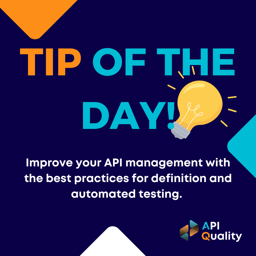 Tip of the Day 👇

Improve your API management with the best practices for definition and automated testing. APIQuality helps you implement and maintain high standards. 🔍

Follow us to keep learning!

#TipOfTheDay #APIManagement #API