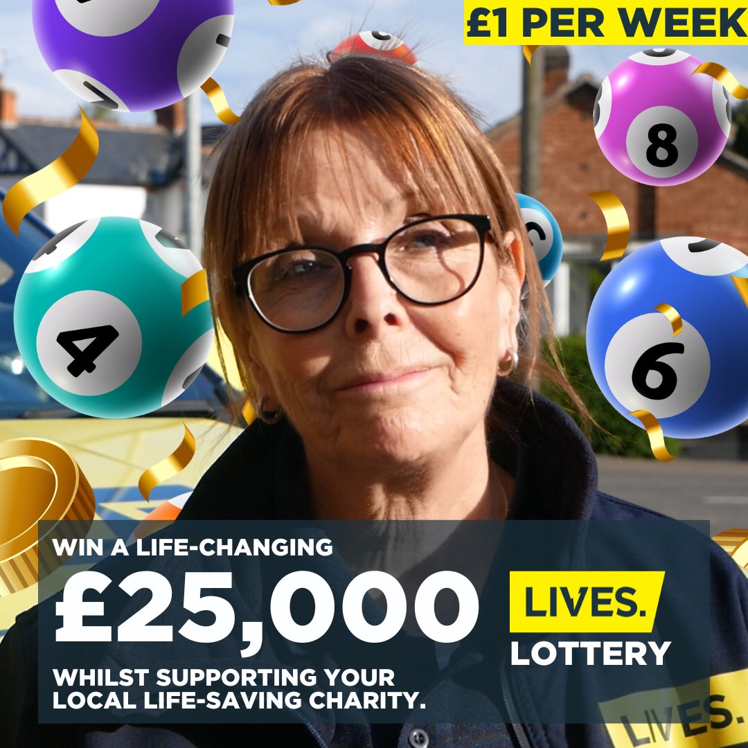 🎉 Play the LIVES Lottery and Save Lives in Lincolnshire! 🎉

Play today with Affinity Lottery and turn your money into something powerful. 💛🔗 lives.org.uk/lottery/  

#LIVESLottery #Lincolnshire #LotteryWin #SupportLocal #EmergencyCare #SaveLives #WinBig