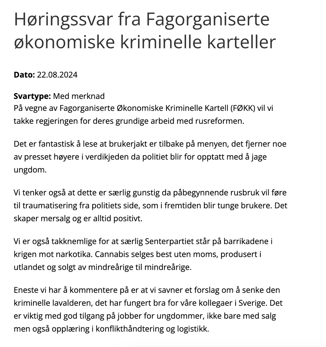 det er morsomt fordi det er sant