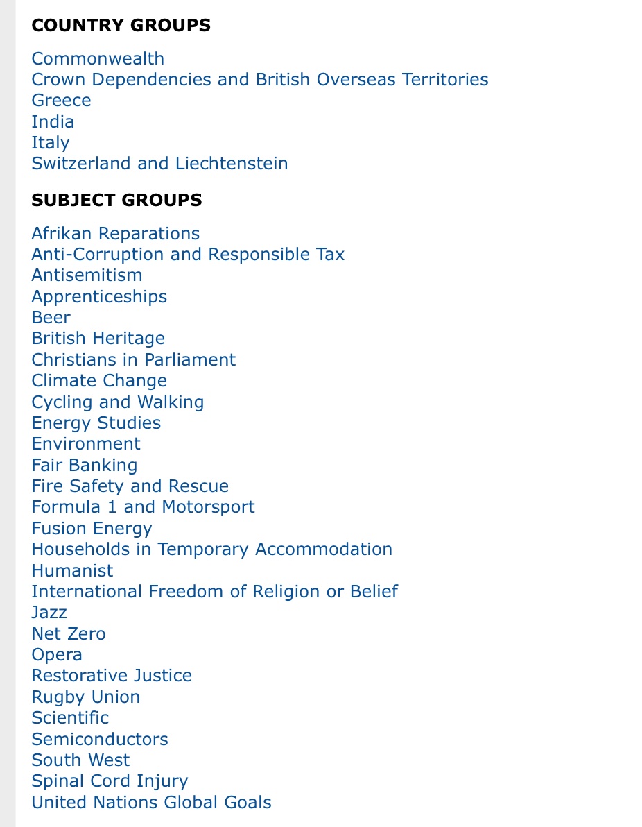 Climate groups very well represented among the 34 APPGs that managed to actually meet the deadline for the first APPG register 🥇