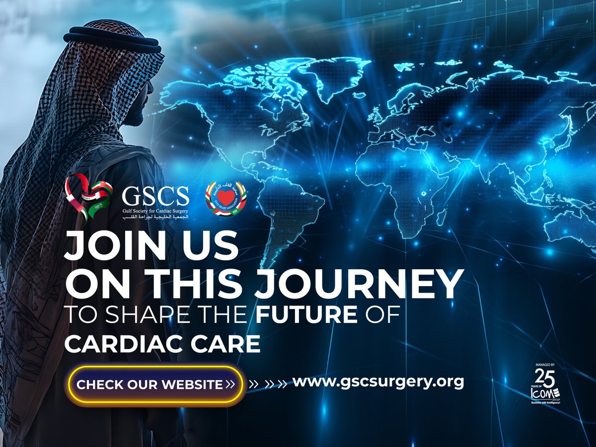 Embark on an Exciting Journey with Us! 🚀
Let’s shape the future of cardiac care together, making a lasting impact on lives across the Gulf region 
Visit Our Website to discover how we're advancing cardiac care: gscsurgery.org

#CardiacCare #HealthcareLeadership #GSCS