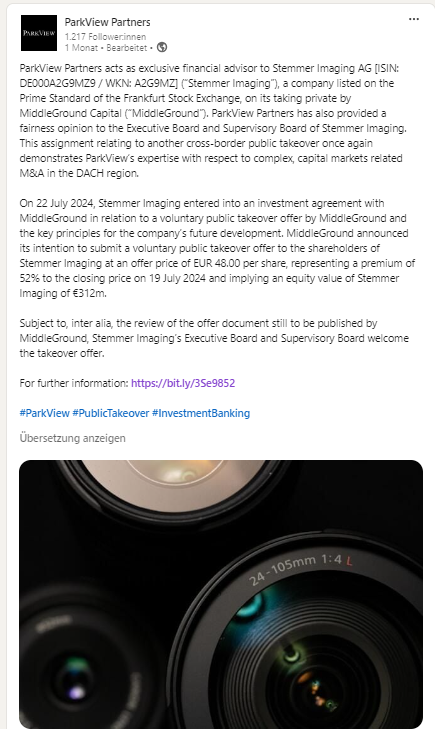 l_m_s15's tweet photo. Via Bloomberg gab es am 11.07.2024 einen Artikel zu einem möglichen Verkauf von #SNP mit Hilfe von #Parkview Partners. Interessant dabei, die waren schon in andere Übernahmen wie #Stemmer #KATEK #EQS #VaQTec u.a. involviert. Mit Take private vertraut. 

https://t.co/v6fchbEJFR https://t.co/4rOGvGd547