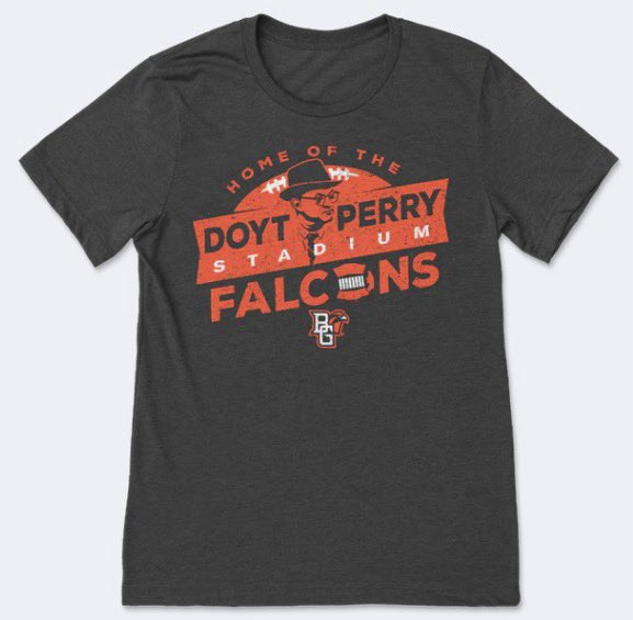 BGMemoriesTees's tweet photo. #BeatFordham It's gameday at The Doyt! To celebrate #BGSU football season kickoff, automatically save $8 on our uber-popular Doyt Perry Tribute T-Shirt π sale ends at midnight - https://t.co/9OndaHQyPh #MACtion https://t.co/2bmopkIW6y