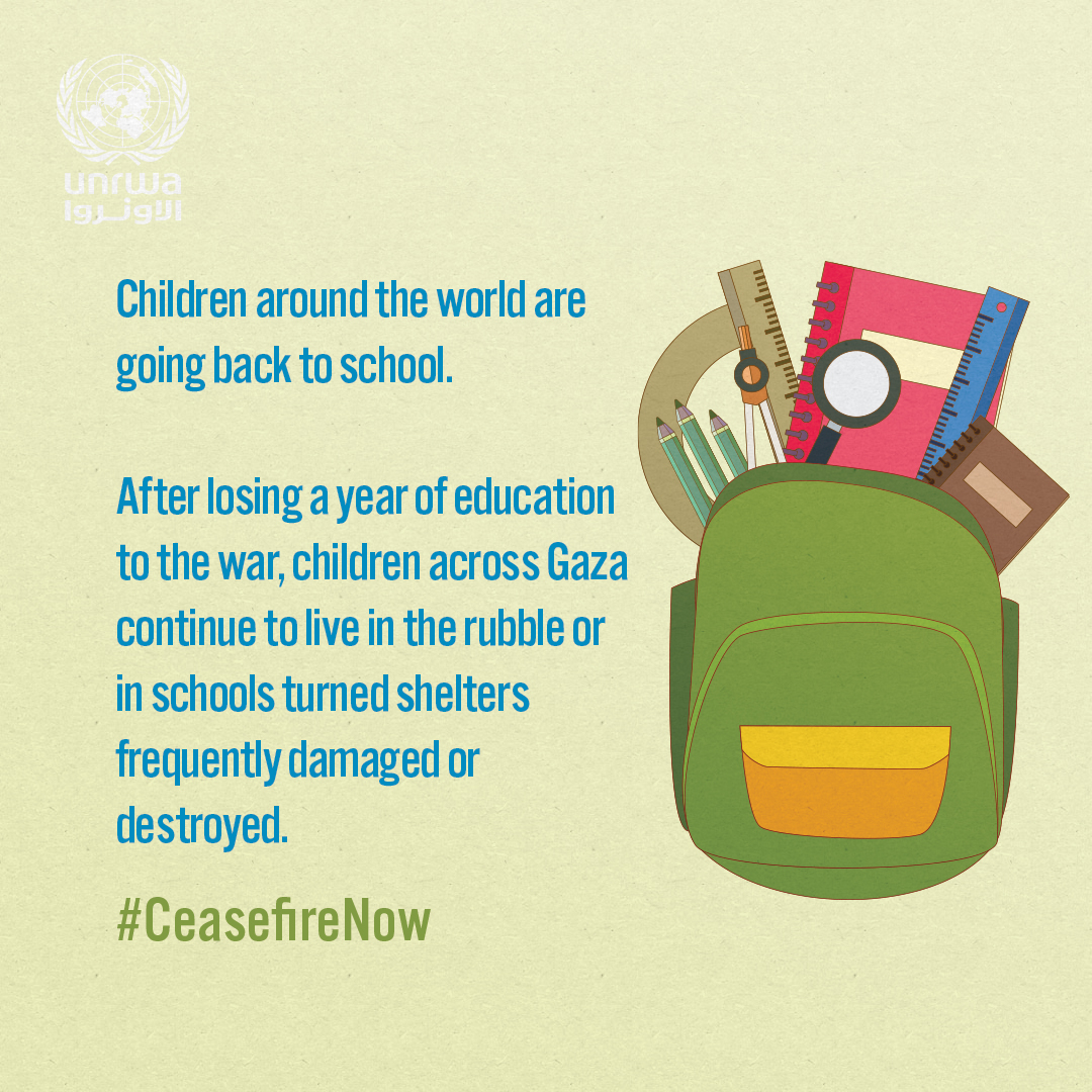 UNRWA's tweet image. #CeasefireNow #Gaza