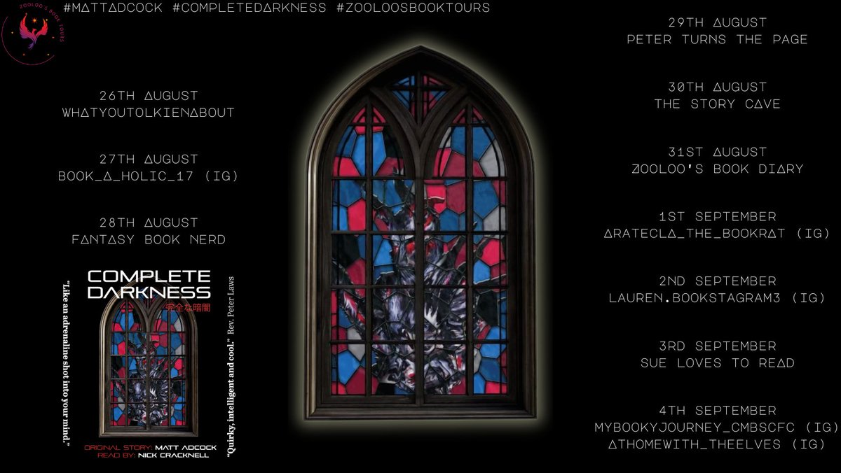EastHullPete's tweet photo. Today it is my turn on the @ZooloosBT audiobook blog tour for #CompleteDarkness by @Cleric20 . There are going to be a number of other reviews so why not see what they have to say about this highly imaginative story set in a violent dystopian future https://t.co/qcg2GqgDP1 https://t.co/Yt5Ejigp8m