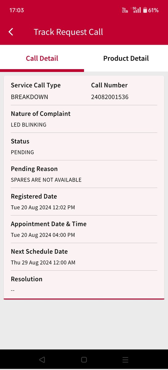 RahulVansh82061's tweet image. @HitachiAirConIn I registered a complaint about my AC on the 20th August and I'm still waiting for a technician. Can you please provide an update? Thanks! 
#CustomerService #ACIssue