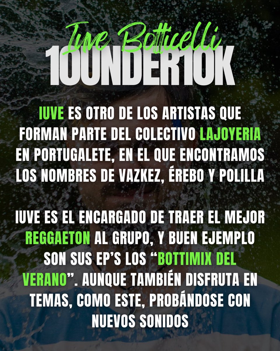 GRINDIN_Radio's tweet photo. ✅ IUVE BOTTICELLI, de LaJoyeria, es el 4° artista al que he llamado para el EP “10 UNDER 10K 2024, PT, 2”

📆 Disponible en todas las plataformas el 05.09.2024 https://t.co/HdPRafZh0G