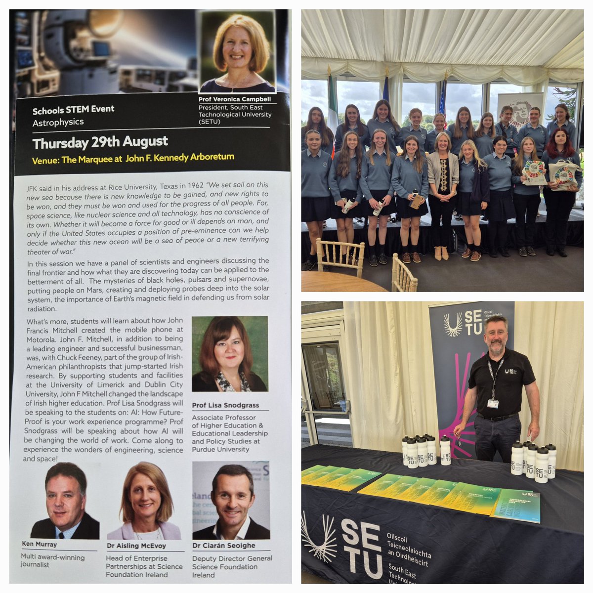 SETU President (@setu_president) on Twitter photo Delighted to kick off <a href="/JFK_SS/">Kennedy SummerSchool</a> by moderating the Schools' STEM Event on Astrophysics. Great panel <a href="/Ciaran_Seoighe/">Ciarán Seoighe</a> @LisaLSnodgrass <a href="/NewsMurray/">Ken Murray</a> Dr Aisling McEvoy and fab engagement from students @Ramsgrange_CS <a href="/CBSNewRoss/">CBS New Ross</a> Our Lady of Lourdes, New Ross <a href="/GCC_NewRoss/">Good Counsel College</a> <a href="/SETUIreland/">South East Technological University</a> Delighted to kick off <a href="/JFK_SS/">Kennedy SummerSchool</a> by moderating the Schools' STEM Event on Astrophysics. Great panel <a href="/Ciaran_Seoighe/">Ciarán Seoighe</a> @LisaLSnodgrass <a href="/NewsMurray/">Ken Murray</a> Dr Aisling McEvoy and fab engagement from students @Ramsgrange_CS <a href="/CBSNewRoss/">CBS New Ross</a> Our Lady of Lourdes, New Ross <a href="/GCC_NewRoss/">Good Counsel College</a> <a href="/SETUIreland/">South East Technological University</a>