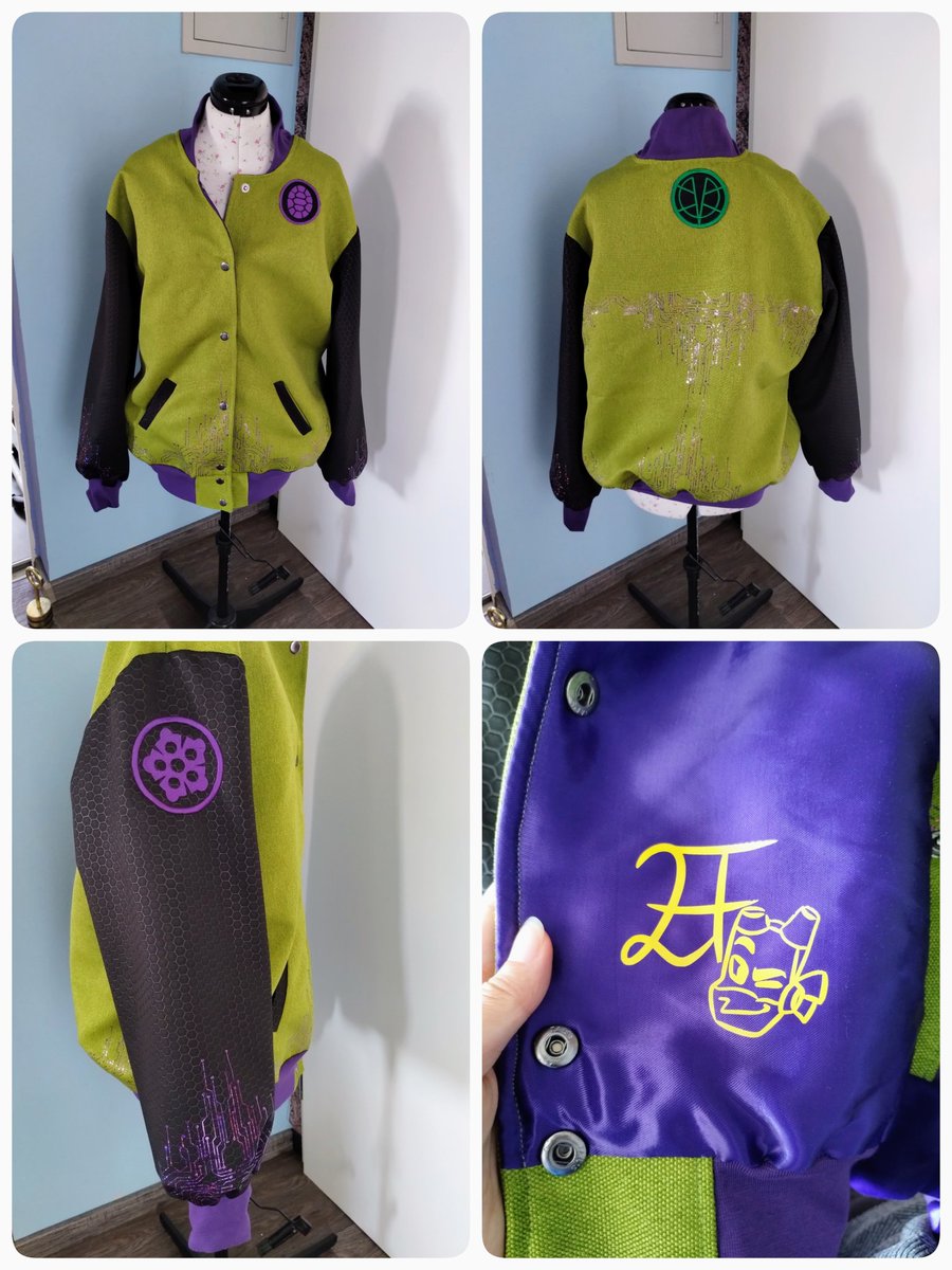 Full-length Donnie and Mikey jackets I got to make 🥹🥰💜🧡

#rottmnt #saverottmnt #TMNT 

If you still want one of my TMNT jackets, please reach out now, I am a little burned out from making these and would like to retire the designs soon :')