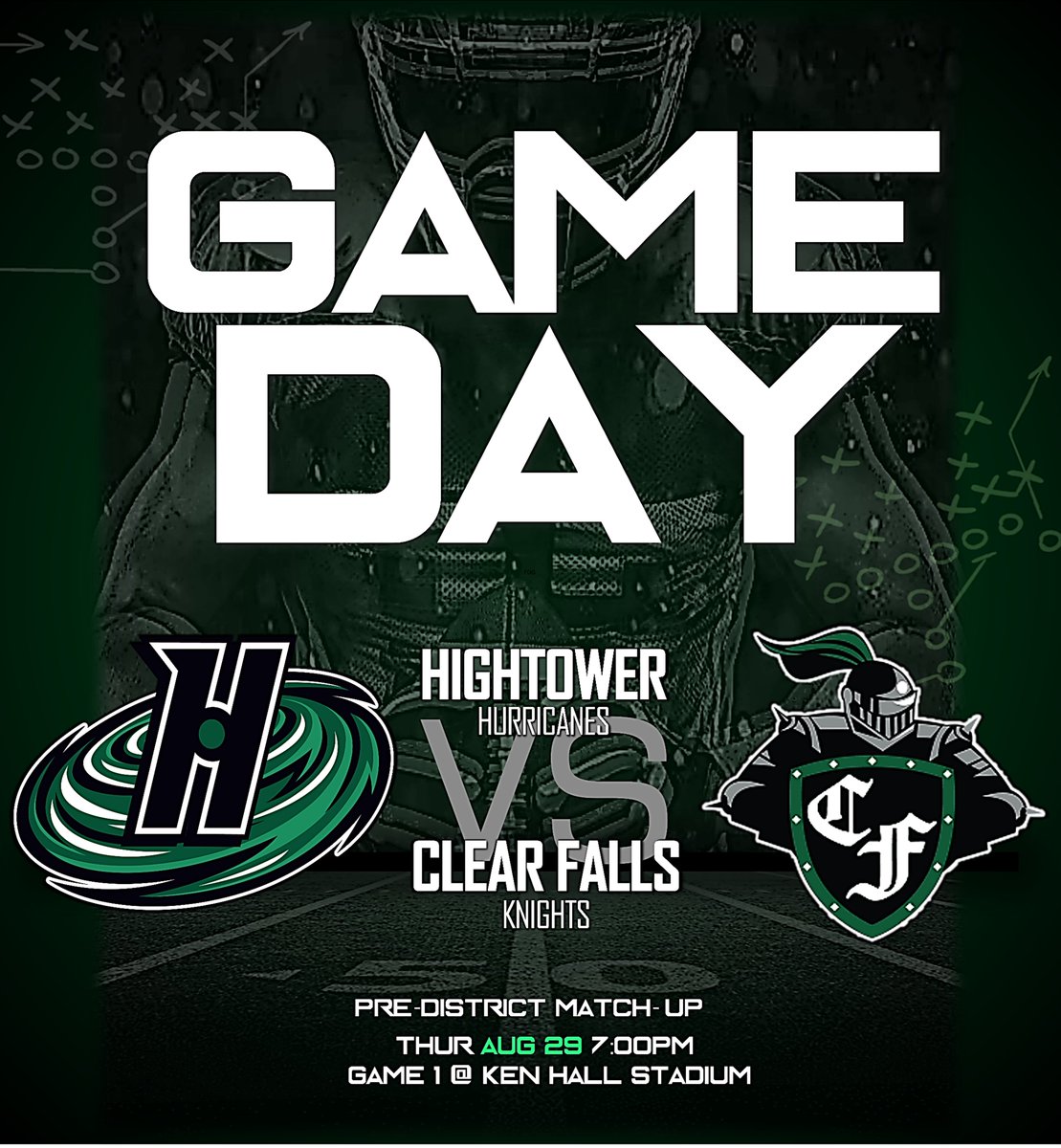 HIGHTOWER FOOTBALL (@hightowerfb) on Twitter photo Game 1 - Hightower Hurricanes vs. Clear Falls Knights. Ken Hall Stadium - Kickoff 7:00pm
<a href="/coachanthony46/">Cornelius Anthony</a> <a href="/Agshall37/">Nate Shallenberger</a> <a href="/KaRonColemanSr/">KaRon Coleman Sr.</a>
<a href="/CoachStoker_/">Kendale Stoker</a> <a href="/CoachDHarvey1/">Donald Harvey Jr. M.Ed.</a> <a href="/mdbates/">Coach Bates</a> <a href="/FortBendISD/">Fort Bend ISD</a> <a href="/FBISDAthletics/">Fort Bend ISD Athletics</a> <a href="/HHS_Canes/">Hightower High School</a> <a href="/Cane_Counselors/">Hightower High School Counselors</a> <a href="/HHS_Canes3333/">Hightower Athletics</a> Game 1 - Hightower Hurricanes vs. Clear Falls Knights. Ken Hall Stadium - Kickoff 7:00pm
<a href="/coachanthony46/">Cornelius Anthony</a> <a href="/Agshall37/">Nate Shallenberger</a> <a href="/KaRonColemanSr/">KaRon Coleman Sr.</a>
<a href="/CoachStoker_/">Kendale Stoker</a> <a href="/CoachDHarvey1/">Donald Harvey Jr. M.Ed.</a> <a href="/mdbates/">Coach Bates</a> <a href="/FortBendISD/">Fort Bend ISD</a> <a href="/FBISDAthletics/">Fort Bend ISD Athletics</a> <a href="/HHS_Canes/">Hightower High School</a> <a href="/Cane_Counselors/">Hightower High School Counselors</a> <a href="/HHS_Canes3333/">Hightower Athletics</a>