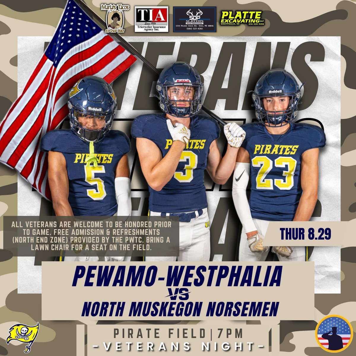 PWGRIDIRON's tweet image. 2024 SEASON OPENER
🆚 North Muskegon
🏟️ Pirate Field | 7pm
🎖️ Veterans Appreciation Night