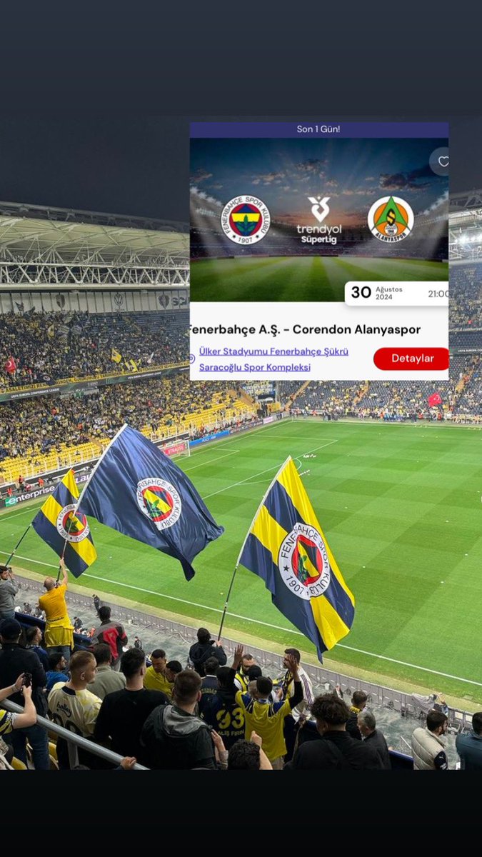 Sevgili Fenerbahçe Taraftarı küçük bir etkinlik daha sizinle. 

Elimde bir adet fazladan maç bileti var. Bu gönderiyi beğenip, takip edip, paylaşan kişiye yarın benimle beraber maç izleme şansı olacak.