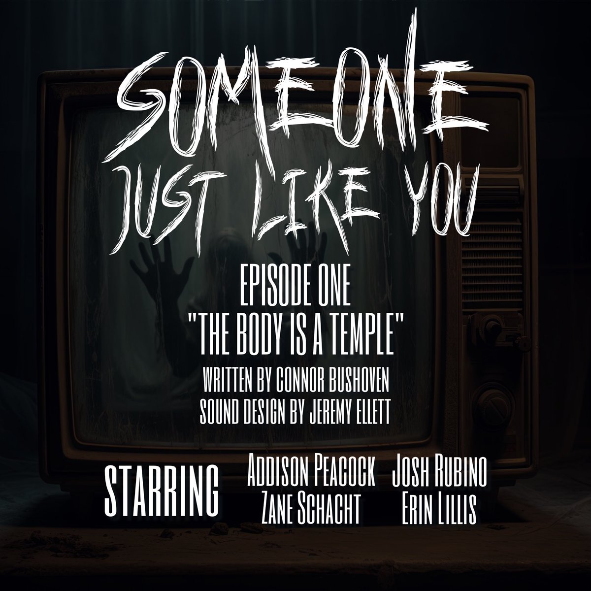 Episode One: “The Body is a Temple” 

Written by <a href="/ConnorBushoven/">Connor Bushoven</a> 

Starring:
<a href="/Addison_Peacock/">Addison Peacock</a> 
<a href="/ProfCoppermane/">Josh Rubino</a> 
@VoicesByZane 
<a href="/Ravie13/">Scarin B. Lillis 🏳️‍🌈🇺🇦</a> 

Sound Design by <a href="/ourstrangedays/">Jeremy Ellett</a> 

A story about the horrors hiding in your home…. lurking just out of view. 

Listen now.