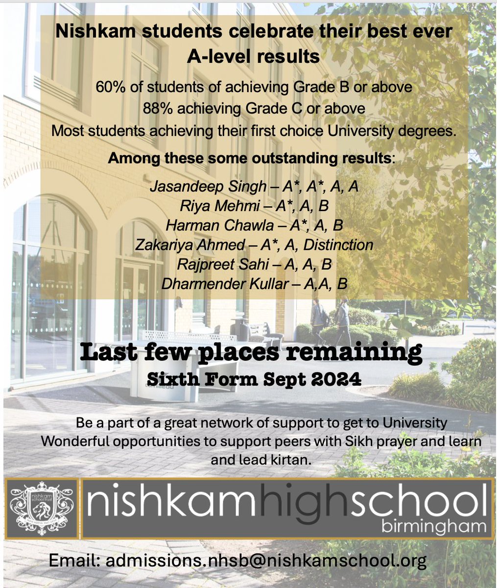 Nishkam High School Birmingham (@nishkamschools) on Twitter photo 