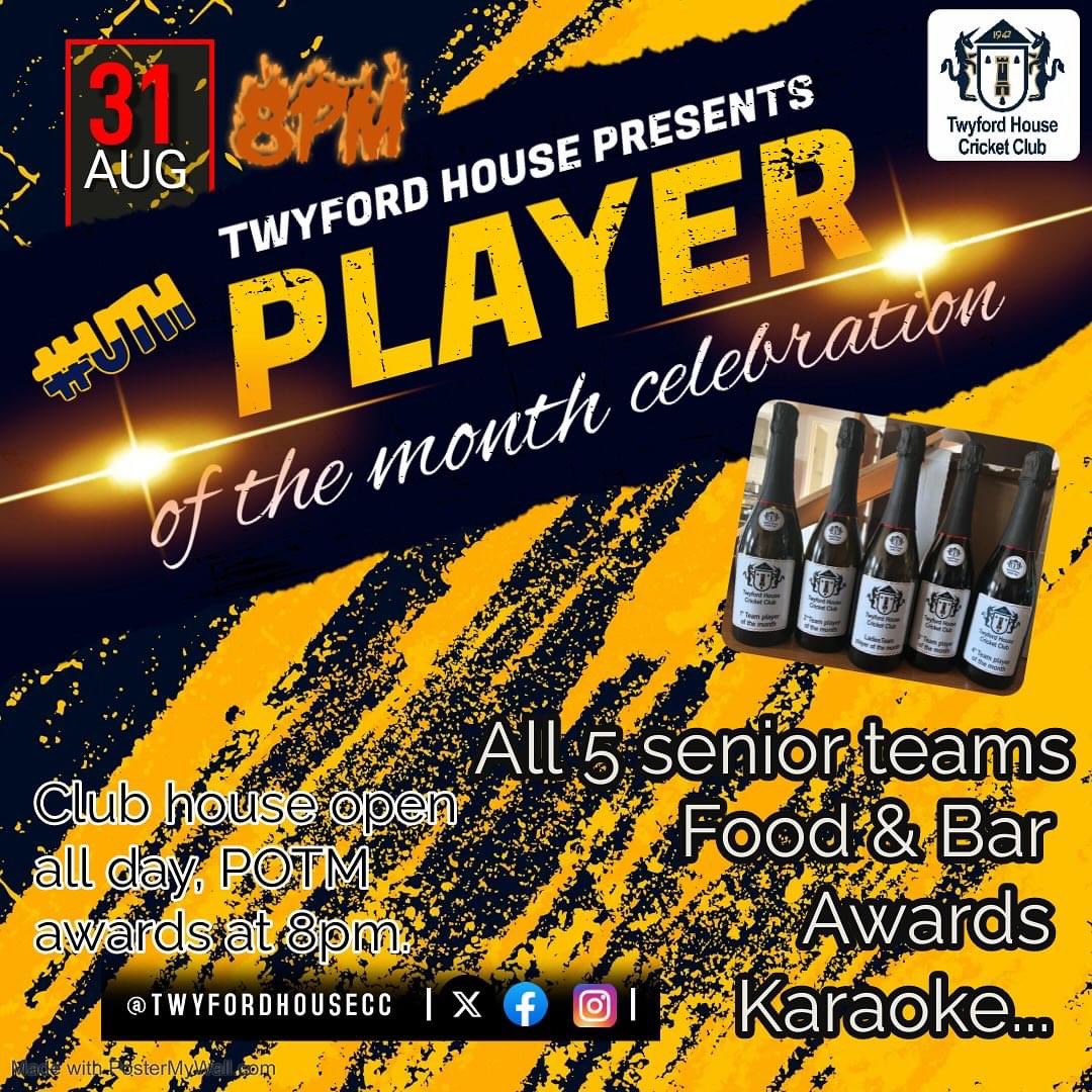 Saturdays team sheets. Good luck all! Reminder it’s the last player of the month celebration of the season! 💛💙#UTH