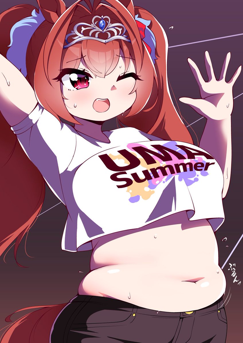 Shiyo_Hodaka's tweet image. UMA Summerダスカ（太り気味）