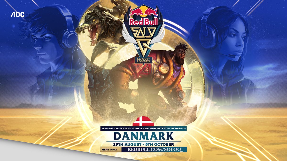 Er du bedre end en Teemo main? 🍄

Red Bull SoloQ starter i aften. Det er derfor sidste chance for at tilmelde sig til den første kvalifikation. Vinderen af Grand Final vinder en billet til Worlds. 2. pladsen får en AOC monitor med hjem.

Deltag her: redbull.com/dk-da/events/s…