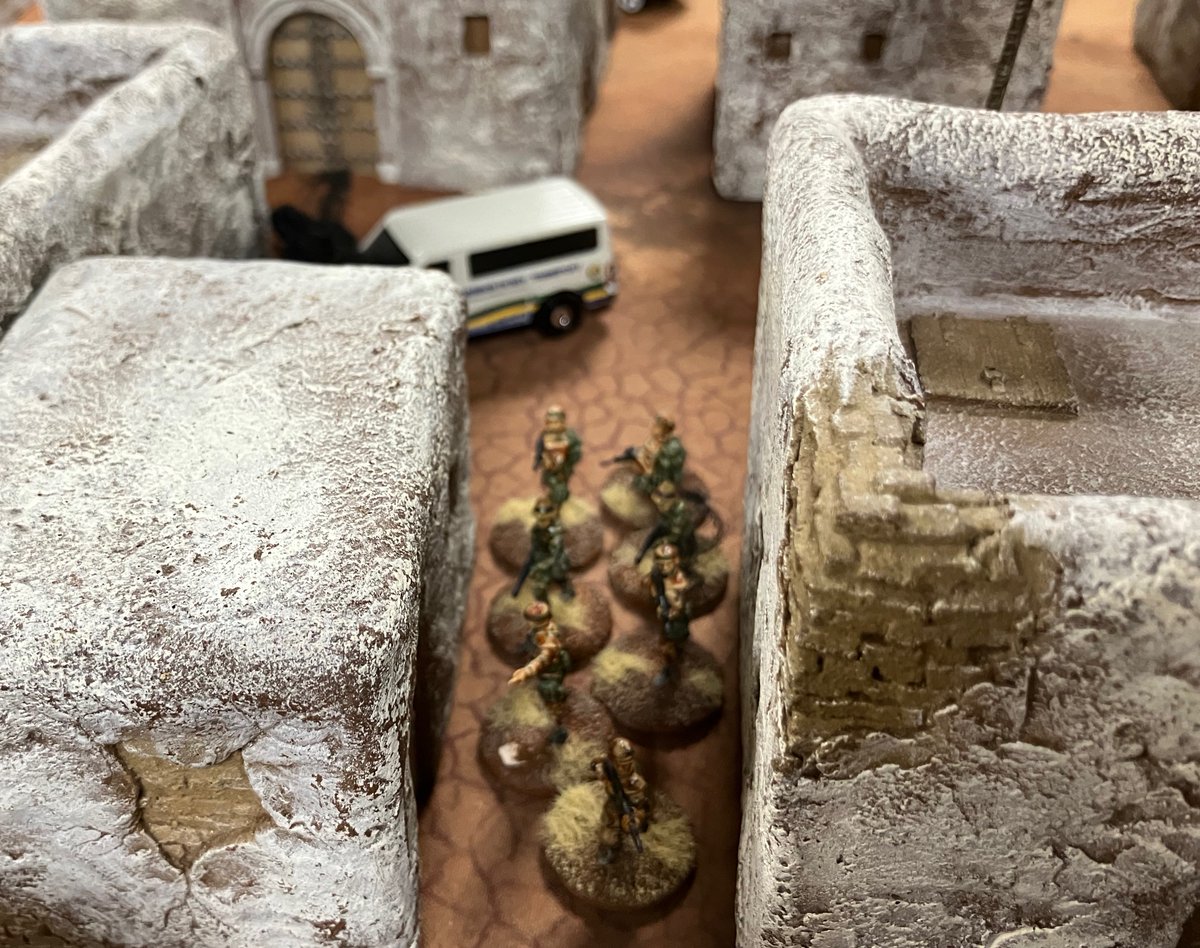 ironcow2103's tweet image. Good couple of games of #ForceOnForce with @andre_crow on a small 2' by 2' table last night. We're still learning lots with each time we play (and still forget things) but both really enjoying the rules and the challenging decisions have you make...