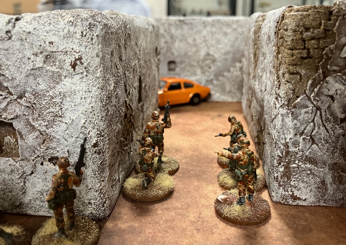 ironcow2103's tweet image. Good couple of games of #ForceOnForce with @andre_crow on a small 2' by 2' table last night. We're still learning lots with each time we play (and still forget things) but both really enjoying the rules and the challenging decisions have you make...