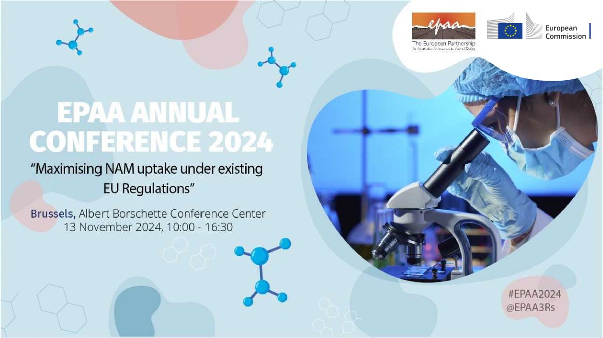 Internal Market, Industry, Entrepreneurship & SMEs (@eu_growth) on Twitter photo Sign up now for the 2024 EPAA Annual Conference!
๐งโ๐ฌ The European Partnership for Alternative Approaches to Animal Testing will have its flagship event in Brussels on 13 November. It's free to attend -  register by 5 November ๐
europa.eu/!p4vTbW
 
 <a href="/EPAA3Rs/">EPAA</a> #3RS #EPAA3RS Sign up now for the 2024 EPAA Annual Conference!
๐งโ๐ฌ The European Partnership for Alternative Approaches to Animal Testing will have its flagship event in Brussels on 13 November. It's free to attend -  register by 5 November ๐
europa.eu/!p4vTbW
 
 <a href="/EPAA3Rs/">EPAA</a> #3RS #EPAA3RS