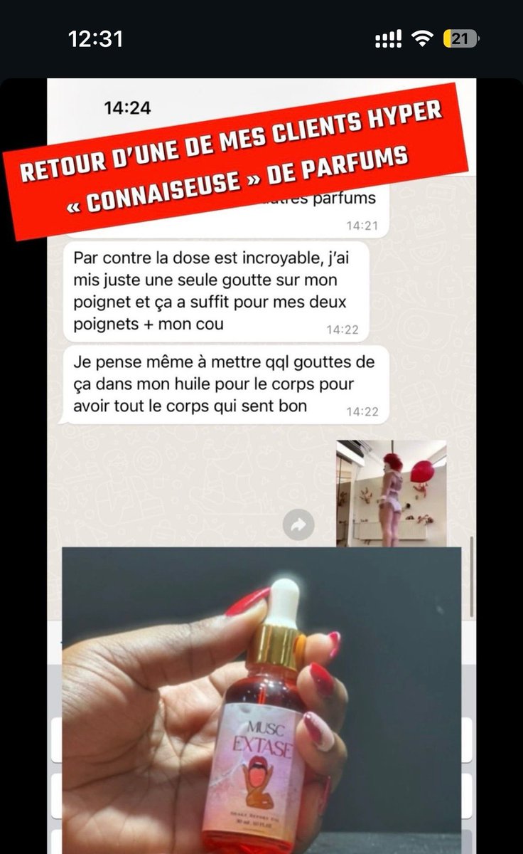 Parfumerie_ak's tweet photo. Profitez de la promotion sur notre Elixir de féminité AKA notre huile extase 🥰 
https://t.co/xjtx5wqGTa https://t.co/wrl1lUx63v