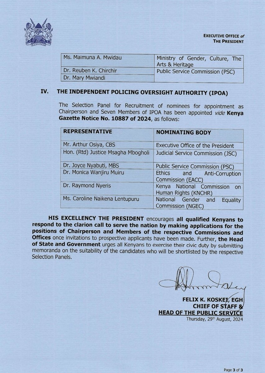 felix koskei tweet media