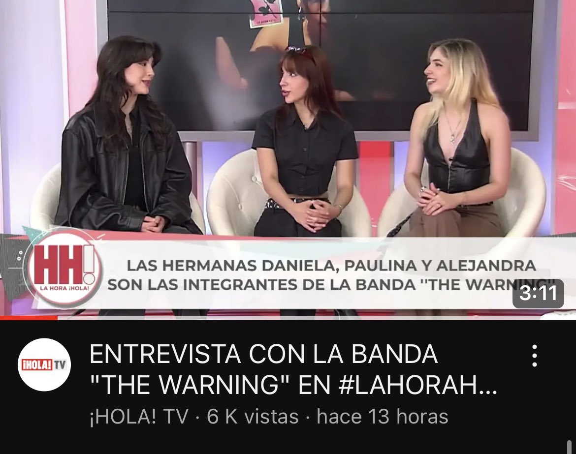 TheWarningArg's tweet image. 📹 Entrevista con la banda “The Warning” en #LAHORAHOLA

youtu.be/w5xQpZttcww?si…