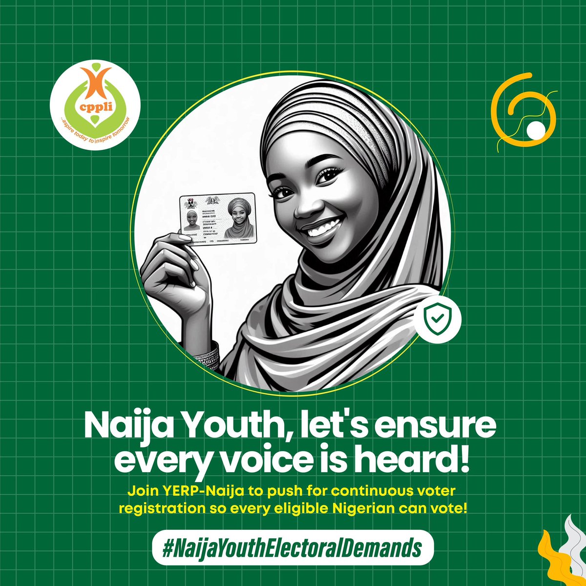 Naija Youth, did you know? 📅 Keeping voter registration open all year means every young eligible Nigerian gets their chance to vote! 🙌 Let’s push for continuous registration of voters and make our voices count! 🔥 #NaijaYouthElectoralDemands #YERPNaija
