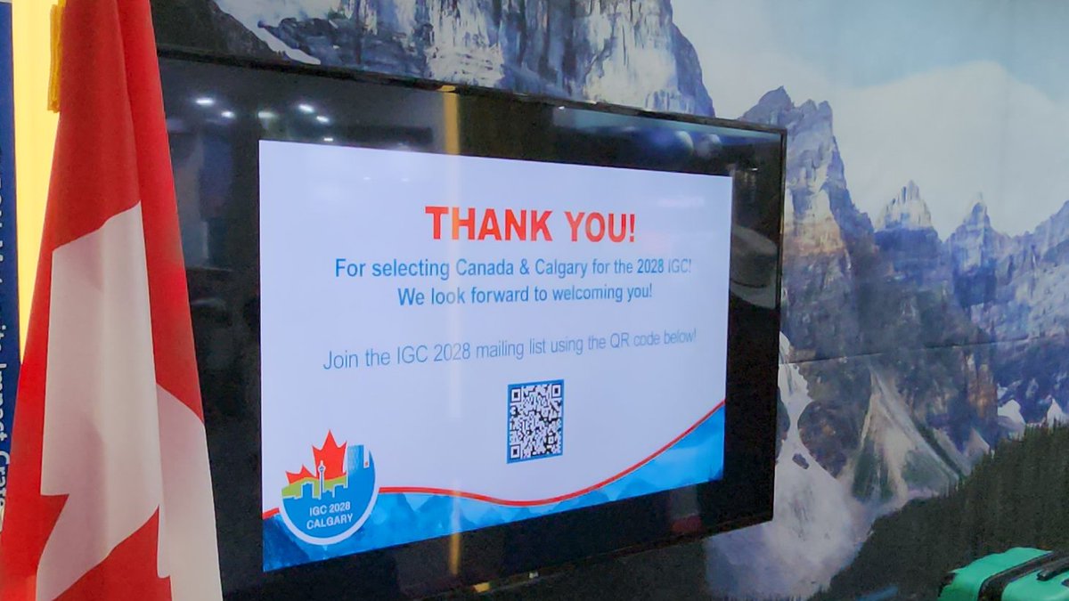 igc2028canada's tweet image. 🎇🎆🎉🇨🇦 WE DID IT!! Team CANADA won the bid and will host the next 38th International Geological Congress in CALGARY. YAHOOOO!!!

Thank you! Great job everyone!!

See you all in Calgary in 2028!!!!

#IGC2028CanadaBid #IGC2024 #GeosciencesForHumanity 
#IGC2028Canada