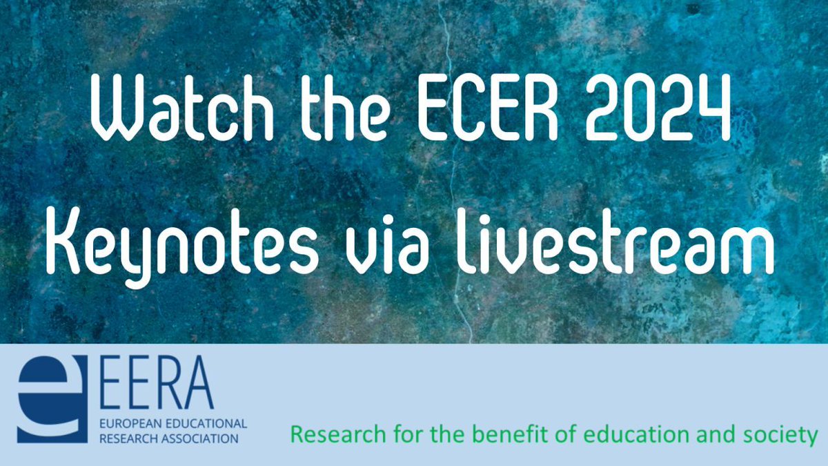 📢  You can view the #ECER2024 Keynotes via livestream!
eera-ecer.de/fileadmin/user…
@ECER_EERA