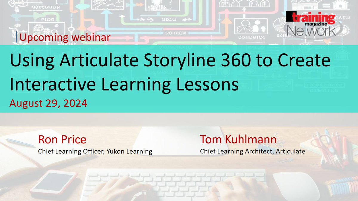 3PM EST: Using #Articulate #Storyline 360 to Create Interactive Learning Lessons <a href="/tomkuhlmann/">Tom Kuhlmann</a> <a href="/RonPrice/">RonPrice</a> <a href="/YukonLearning/">Yukon Learning</a> REGISTER: buff.ly/4fqnXvl #articulatestoryline #training #learning #traininganddevelopment #learninganddevelopment