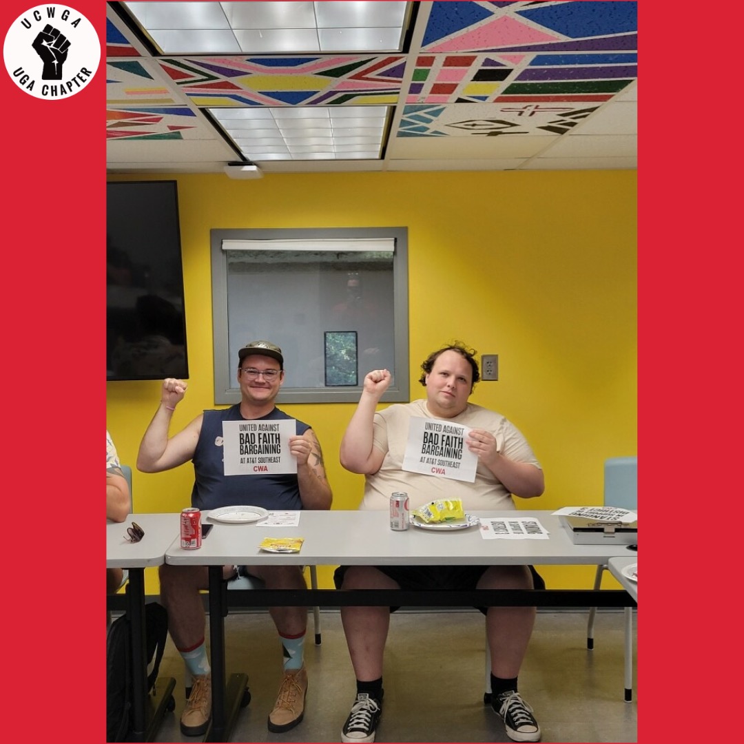 Over 17,000 workers are on an unfair labor practice strike against AT&amp;T. We support our fellow workers! For more info and a link to a petition, visit our Linktree in the bio. #ATTStrike #CWAStrong #Solidarity