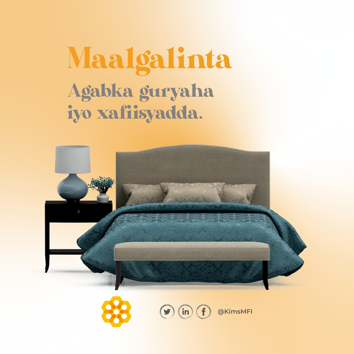 Ma u baahan-tahay Maalgalinta Agabka Guryaha iyo xafiis-yada ? Hadii jawaabtu tahay Haa la xiriir xafiiska KIMS ee magaalada aad joogto.

#somalia #mogadishu #kimsmicrofinance