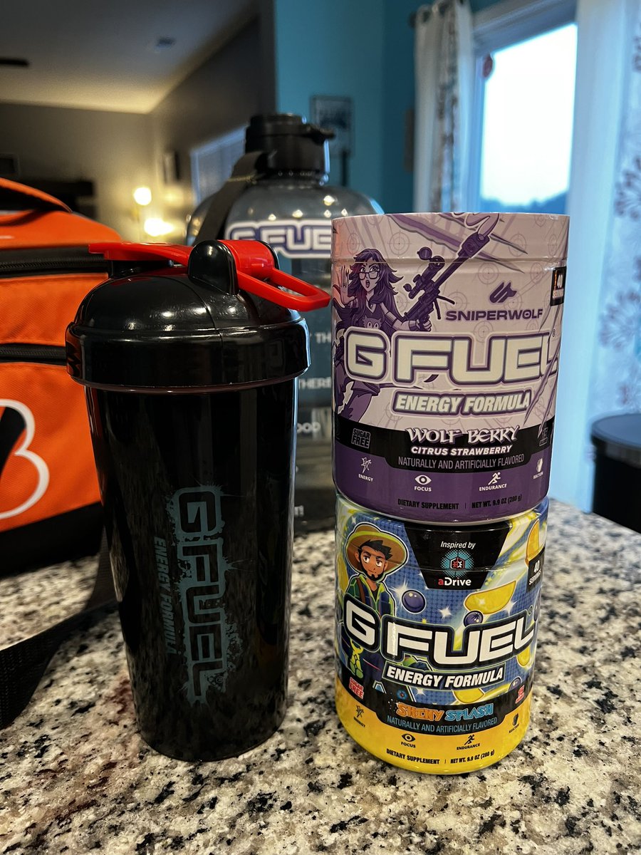 MrJenkins50's tweet photo. Great freaking morning, #GSQUAD! Woooo! It’s a great day. Found out that I made the “Employee Spotlight” for the month of September at my work.
I also discovered an awesome @GFuelEnergy mix. 1/2 #WolfBerry x 1/2 #ShinySplash. If you like tart fruity flavors, this one is for you. My tastebuds love it. #GFUELED #GFUEL #MmmmSoooGoood
