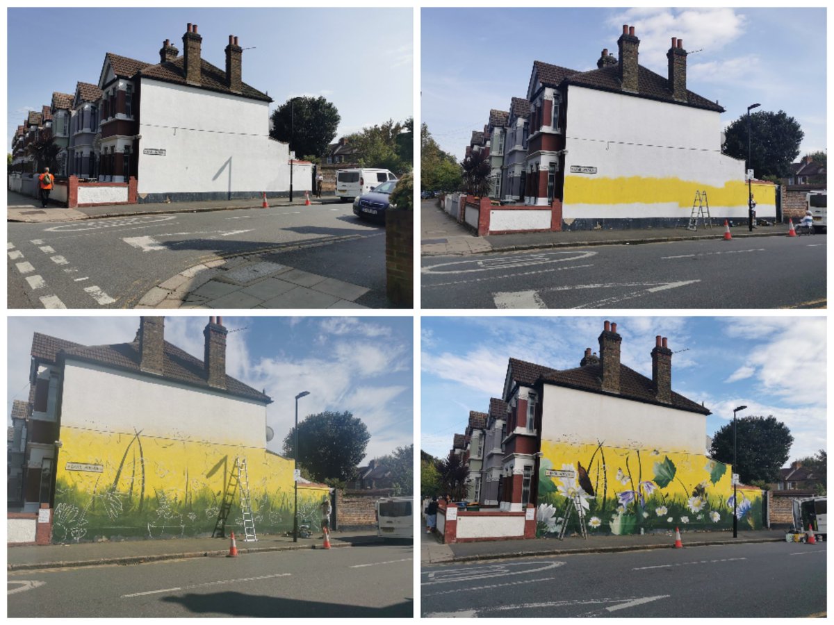 MURAL COMPLETE! 🖼️🎨🎉
We set out to inject the E6 community with some colour, life and love through art. I think we have achieved our goal! I absolutely love it and hope you do too.💚💙💜

<a href="/rokhsanafiaz/">Rokhsana Fiaz OBE</a> <a href="/NewhamLondon/">Newham London 💙</a> <a href="/NewhamSue/">Newham Sue</a> <a href="/NewhamRecorder/">Newham Recorder</a>

#peoplepoweredplaces #lovenewham
