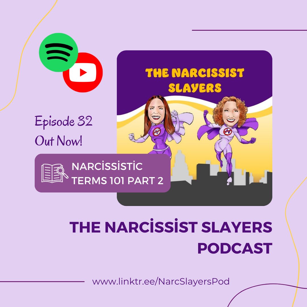 NarcSlayersPod's tweet image. OUT NOW! 

Tap the links below or in our bio to listen to the latest episode! 📲

LISTEN HERE: open.spotify.com/show/3c8JDoJ3V…

WATCH HERE: youtube.com/@TheNarcissist…

#podcasting #youtube #spotify #podcasters #traumahealing #boundaries #healthyrelationships #notyourfault #narcissisticabuse