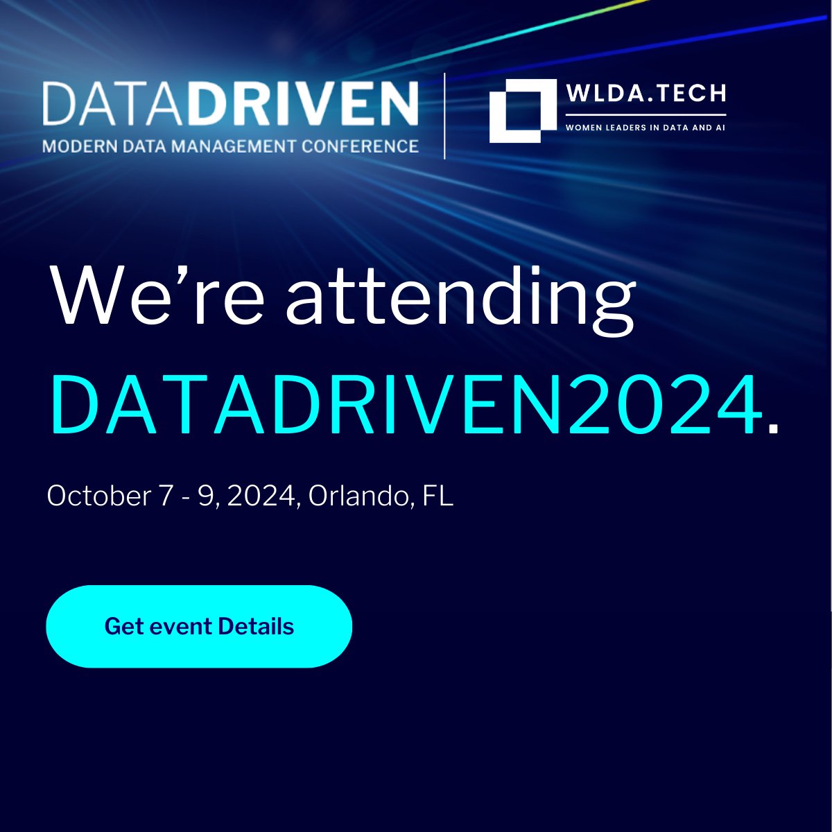 🚀Join us in Orlando to discover the next big thing in data and AI! We’re excited to announce that WLDA will join the #DataDriven24 Conference this October 7-9 in Orlando, Florida! Register here: reltio.com/datadriven/