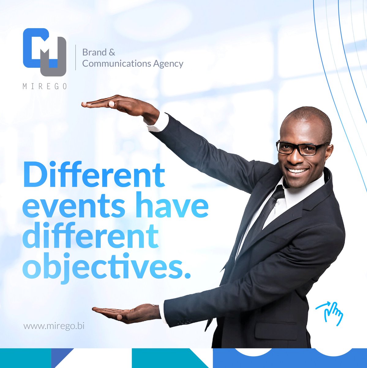 Mirego_Africa's tweet photo. #eventorganisation #eventgoals
Different types of events serve different purposes.
Understanding whether your goal is to generate revenue, foster networking, or educate attendees will shape your planning process.
#Burundi #Advertising #brand
#events #eventgoals https://t.co/18mfvSs0gO