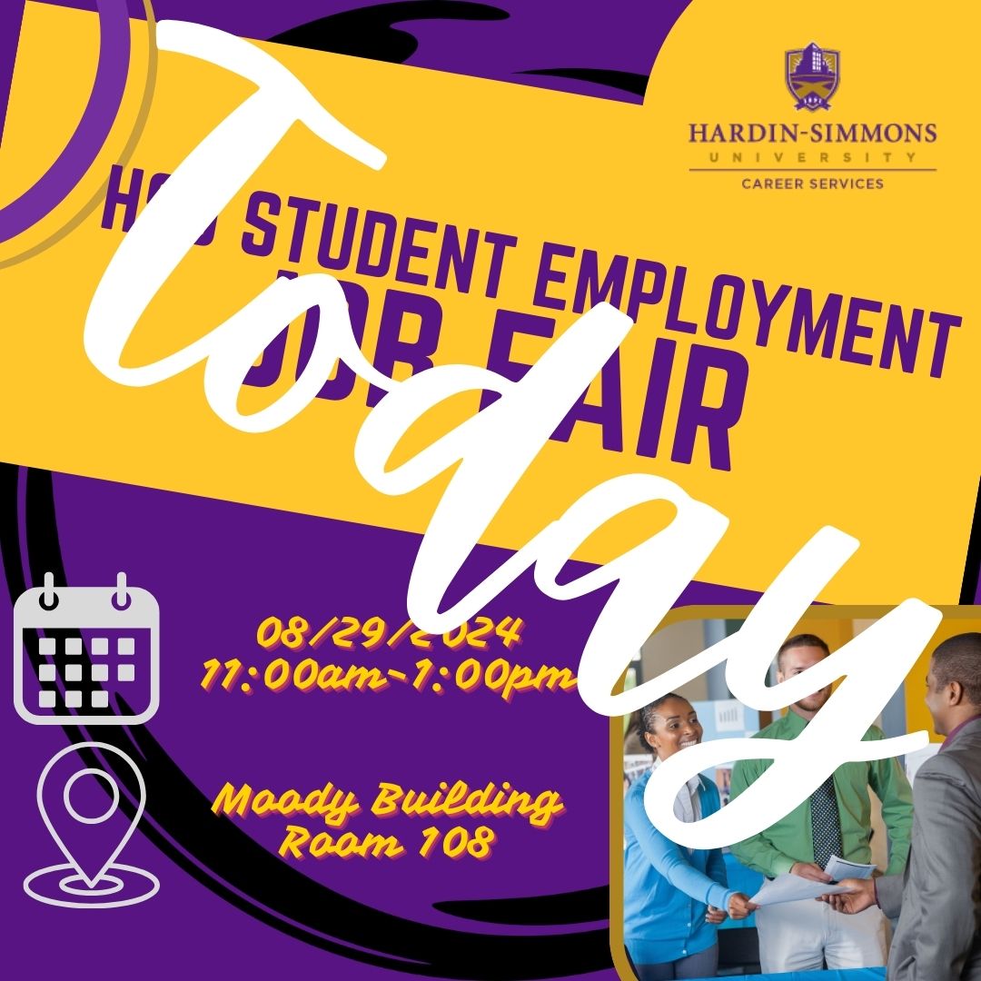 Today is the day!  Come see us at Moody 108 for a glimpse into opportunities for students!

Time: 11am-1pm

Location: Moody 108

Date: TODAY!!!!