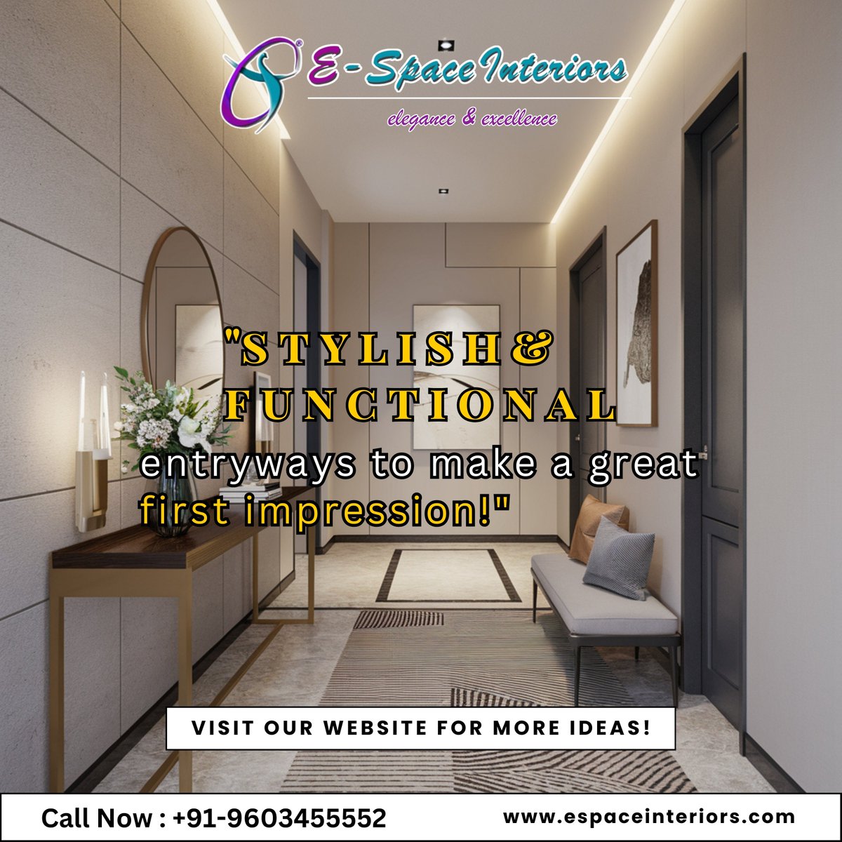 EspaceInteriors's tweet photo. "Create a stunning first impression with our entryway designs!"

📞 Call us: 7330611515,
🔗 Website: https://t.co/8i0GFFdB7D

#espaceinteriors #EntrywayDesign #HomeDecor #BestInteriorDesign https://t.co/HDAaJTYUMT