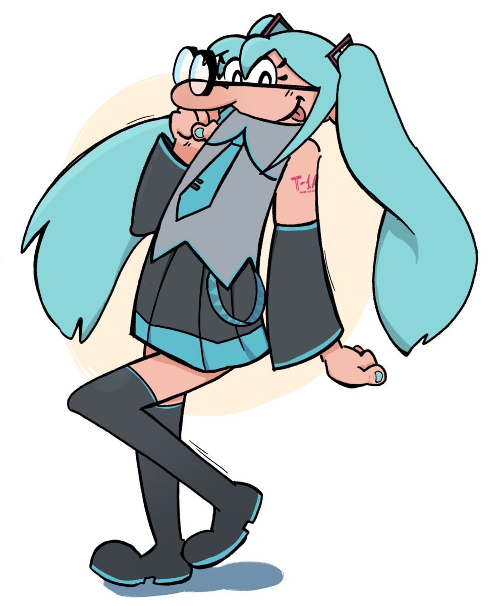 maruuchann_'s tweet photo. Spanish Hatsune (Mortadelo) Miku https://t.co/s8isJgHS76