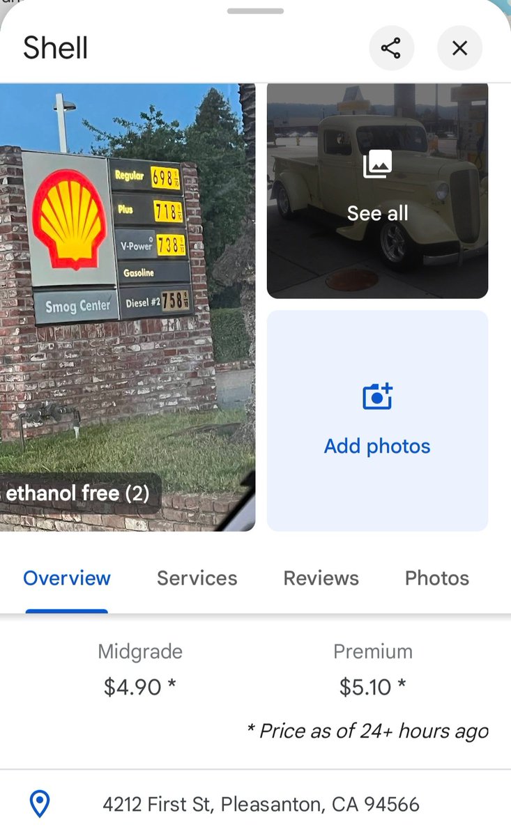 BosquesChad's tweet photo. @CherieCurrie3 That Shell station is actually in Pleasanton. It's notorious for high prices. There is a 76 station across the street that is always $1.50 cheaper. https://t.co/w8QVc7T6dv
