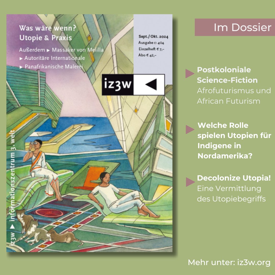 ►Unsere neue Ausgabe ist da! 
Was wäre wenn? Und wie sähe eine bessere Welt aus? Die #Utopie ist zurück – oder sie erlebt in Zeiten multipler #Krisen eine Renaissance.  Wir widmen uns in diesem Dossier der Frage, wie Utopien #global gedacht werden.