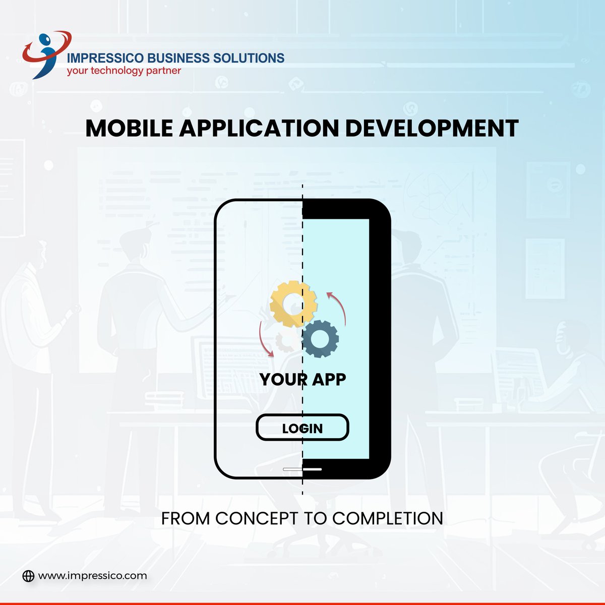 ImpressicoTweet's tweet image. Step into the world of innovation with Impressico, your trusted partner in mobile app development. 📱

Ready to elevate your digital presence? 

Let’s build something amazing together!

Visit our website: impressico.com/services/techn…

#Impressico #MobileAppDevelopmentCompany #Digital