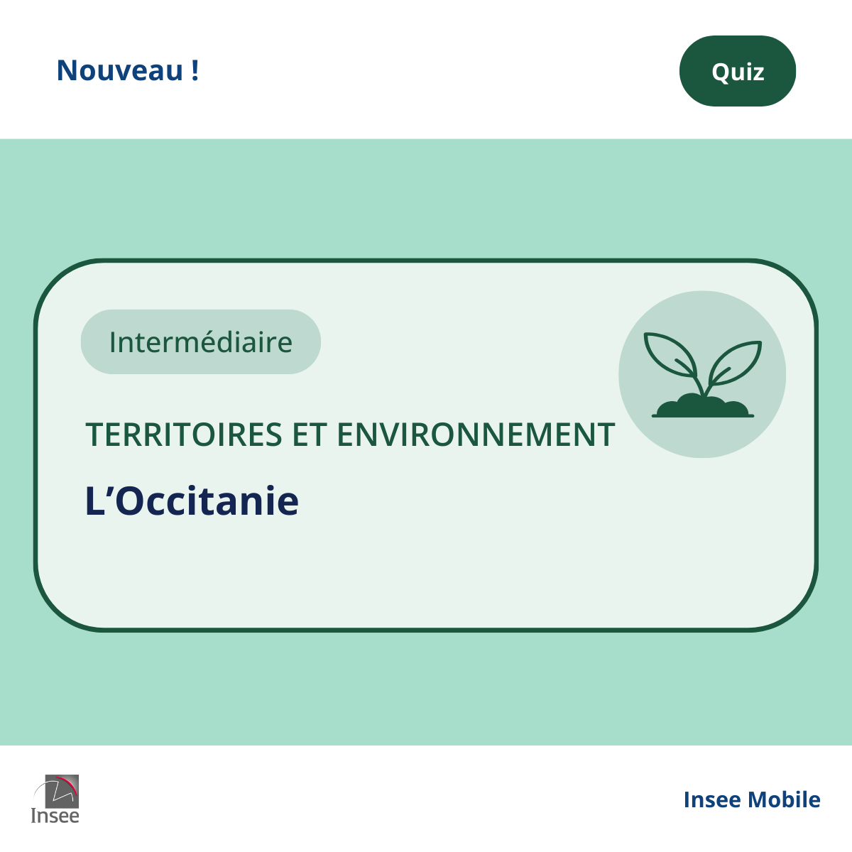 InseeFr's tweet photo. #InseeMobile | Découvrez le nouveau quiz sur l’application mobile ! Testez dès maintenant vos connaissances sur l’Occitanie
👉 https://t.co/TXenUuxL6e https://t.co/UoFWgAmYA2