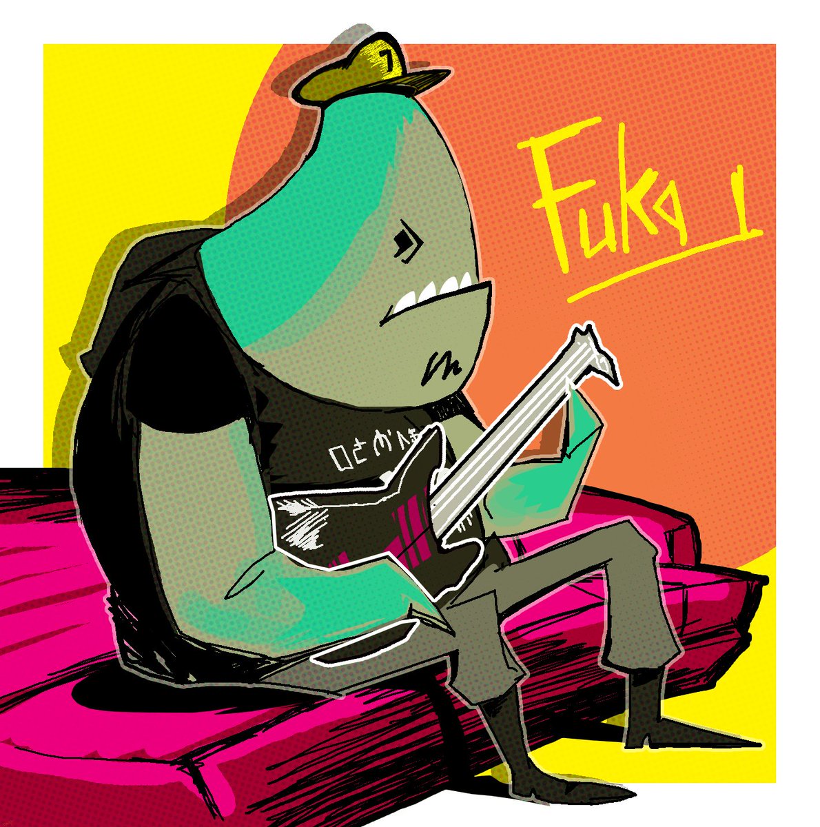 EdTindy's tweet photo. #8- "Shark" #FukaFeeder
----
#SplatBassChallenge #FromBottom #BottomFeeder #Splatoon #Splatbands #Splatoon3 #Nintendo #bassGuitar-- https://t.co/HPYcte7mv6