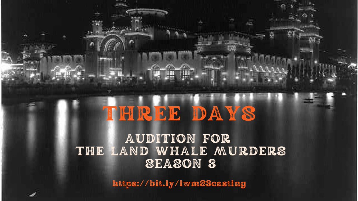 THREE DAYS LEFT TO AUDITION! Have you submitted? >> buff.ly/3yczIVl